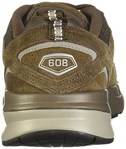 New Balance Men's 608 V5 Casual Comfort Cross Trainer, Chocolate Brown/White, 7