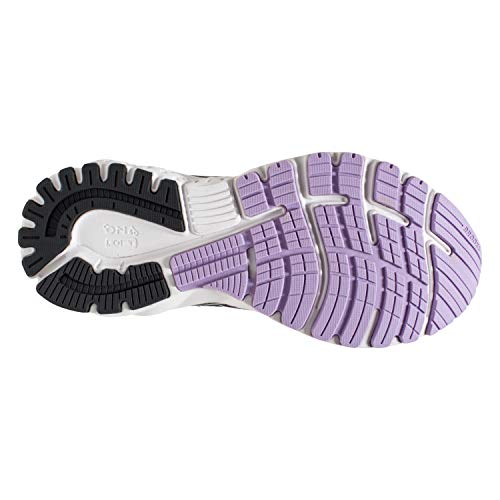 Brooks Womens Adrenaline GTS 19 Running Shoe - Grey/Lavender/Navy - B - 13.0