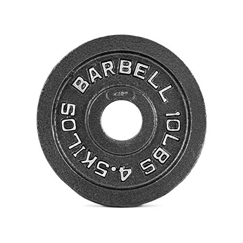 Barbell Olympic 2-Inch Weight Plates, Black, Single, 10 Pound