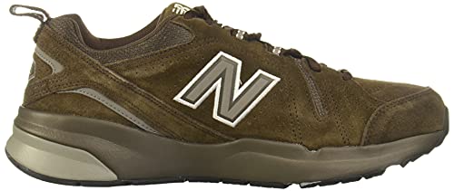 New Balance Men's 608 V5 Casual Comfort Cross Trainer, Chocolate Brown/White, 7
