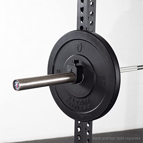 Titan Fitness Pair 25 lb Olympic Bumper Plate Black Benchpress Strength Training
