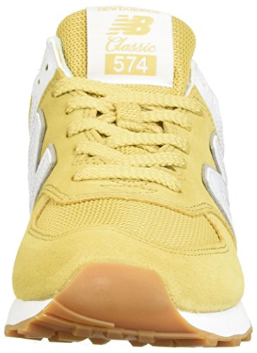 New Balance Women's 574 V2 Essentials Sneaker, Toasted Coconut/White, 5.5 W US
