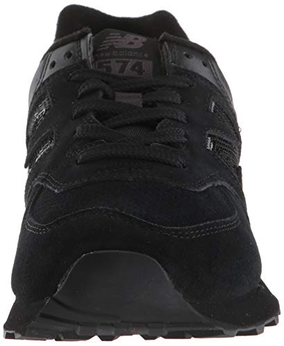 New Balance Women's 574 V2 Holiday Sparkler Sneaker, Black/Black, 6.5