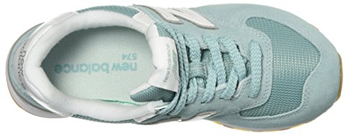 New Balance Women's 574 V2 Essentials Sneaker, Storm Blue/White, 6 W US