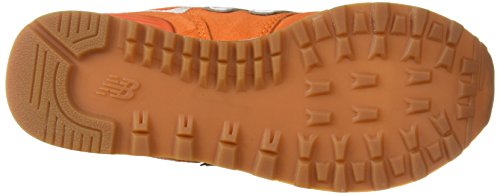 New Balance Women's 574 V2 Essentials Sneaker, Varsity Orange/White, 5.5 W US