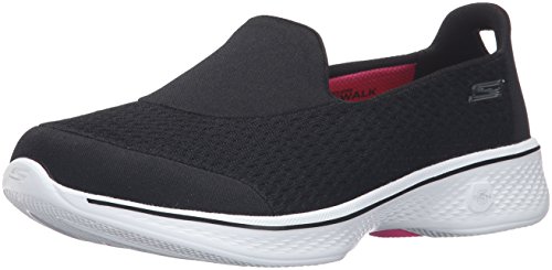Skechers Performance Women's Go Walk 4 Pursuit Walking Shoe, Black/White - 6 B(M) US