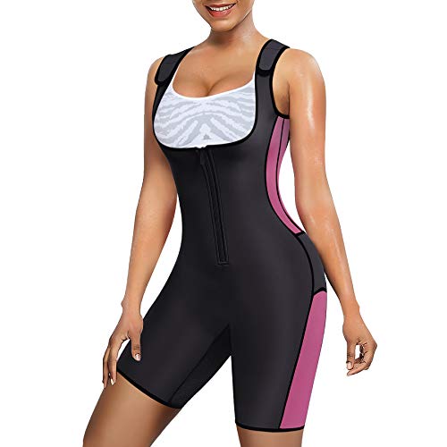 BRABIC Womens Full Body Shapewear Sport Sweat Neoprene Suit,Waist Trainer Bodysuit with Adjustable Straps for Weight Loss