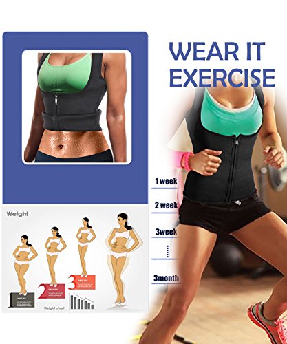 GAODI Women Waist Trainer Vest Slim Corset Neoprene Sauna Tank Top Zipper Weight Loss Body Shaper Shirt