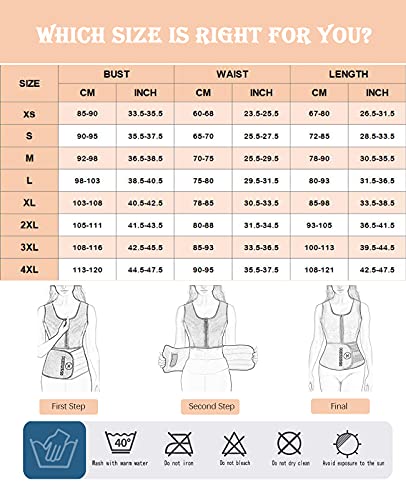 HOPLYNN Sweat Vest for Women, Waist Trainer Vest for Weight Loss Women Black S