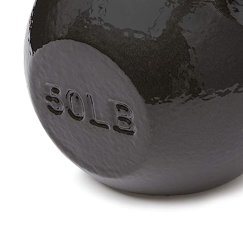 Amazon Basics Cast Iron Kettlebell - 50 Pounds, Black