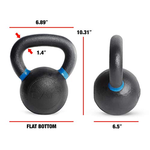 CAP Barbell Cast Iron Competition Kettlebell Weight, 26 Pound, Black/Blue