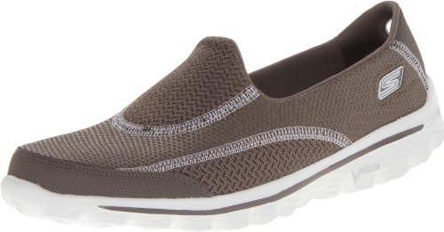 Skechers Performance Women's Go Walk 2 Slip-On Walking Shoe, Taupe, 6.5 M US