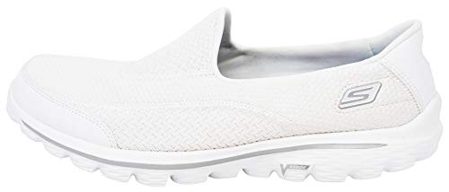 Skechers Performance Women's Go Walk 2 Slip-On Walking Shoe, White, 7.5 M US