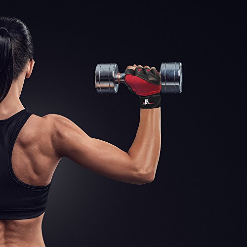 Women's Fingerless Weightlifting Gloves for Gym and Powerlifting