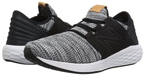 New Balance Men's Fresh Foam Cruz V2 Sneaker, White/Black, 10 D US