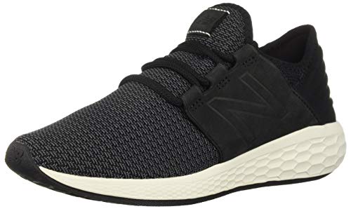 New Balance Women's Fresh Foam Cruz V2 Sneaker, Black/Magnet/Sea Salt, 6 W US