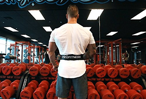 ProFitness Genuine Leather Weight Lifting Belt | Proper Weightlifting Form for Squats, Deadlfits, Powerlifting & Cross Training