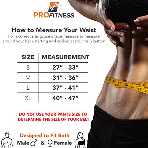 ProFitness Genuine Leather Weight Lifting Belt | Proper Weightlifting Form for Squats, Deadlfits, Powerlifting & Cross Training
