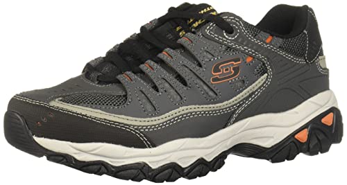Skechers mens Afterburn M. Fit fashion sneakers, Charcoal, 6.5 US