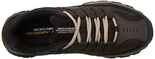 Skechers mens Afterburn M. Fit fashion sneakers, Brown/Taupe, 13 US