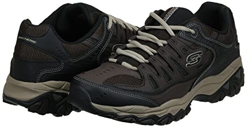 Skechers mens Afterburn M. Fit fashion sneakers, Brown/Taupe, 13 US