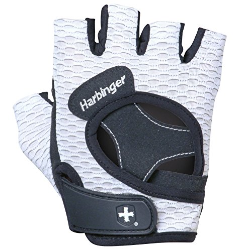 Harbinger Women's FlexFit Weightlifting Gloves - White (Small)