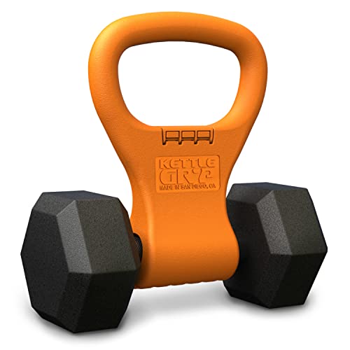 Kettle Gryp - Kettlebell Adjustable Portable Weight Grip Travel Workout Equipment Gear for Gym Bag, Crossfit WOD, Weightlifting, Bodybuilding, Lose Weight | Clamps to Dumbells | Made in U.S.A.