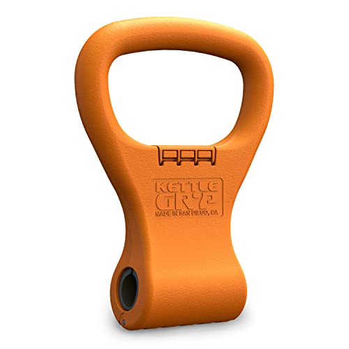 Kettle Gryp - Kettlebell Adjustable Portable Weight Grip Travel Workout Equipment Gear for Gym Bag, Crossfit WOD, Weightlifting, Bodybuilding, Lose Weight | Clamps to Dumbells | Made in U.S.A.