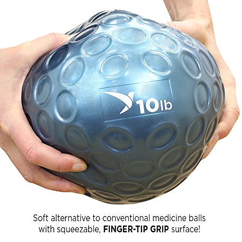 Empower Medicine Ball for Women, Exercise Weight Ball for Strength Training, Cardio, Soft Fingertip-Grip Surface
