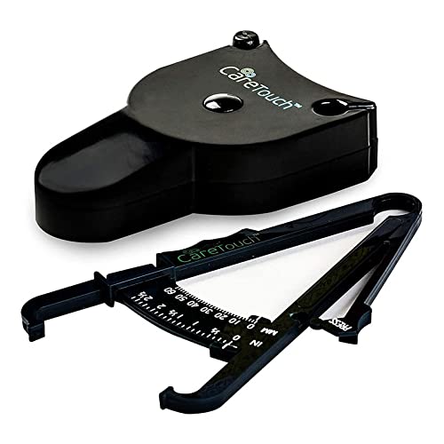 Care Touch Skinfold Body Fat Caliper Set, Measure Tape Included