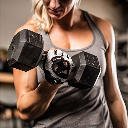 Harbinger Women's FlexFit Weightlifting Gloves - White (Small)