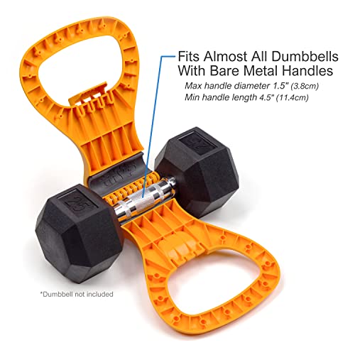 Kettle Gryp - Kettlebell Adjustable Portable Weight Grip Travel Workout Equipment Gear for Gym Bag, Crossfit WOD, Weightlifting, Bodybuilding, Lose Weight | Clamps to Dumbells | Made in U.S.A.
