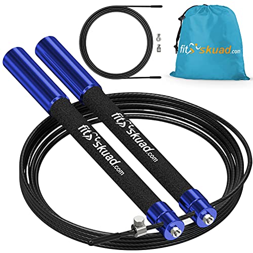 Jump Rope Take Your Workout to the Next Level - Features Ball-bearing System and 6 Inch, Extra-Long Handles That Foster Extreme Speed Jumping - Comes With a Carrying Bag, Rapid Results Manual Ebook