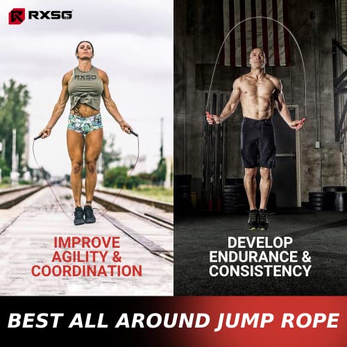 Rx Jump Rope - Black Ops Handles with Trans Black Cable Buff 3.4 9'0"