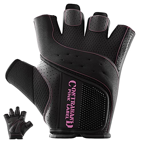 Contraband Pink Label 5137 Womens Weight Lifting Gloves w/Grip-Lock Padding (Pair)