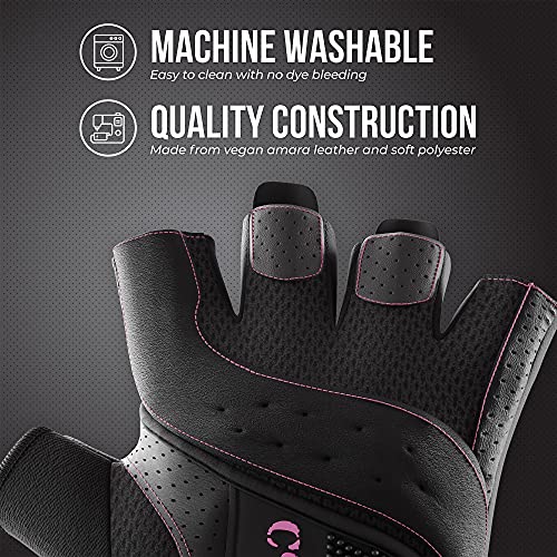 Contraband Pink Label 5137 Womens Weight Lifting Gloves w/Grip-Lock Padding (Pair)