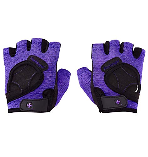 Harbinger Women's Flexfit Wash and Dry Weightlifting Gloves with Padded Leather Palm (Pair) (2017 Model)