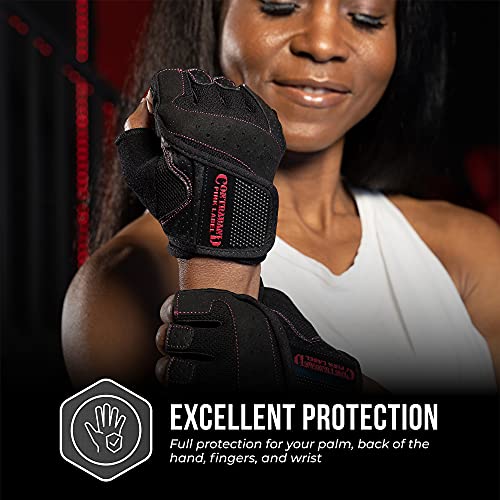 Contraband Pink Label 5137 Womens Weight Lifting Gloves w/Grip-Lock Padding (Pair)