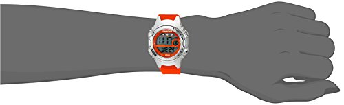 Marathon by Timex Women's TW5K96800 Digital Mid-Size Orange/Silver-Tone Resin Strap Watch