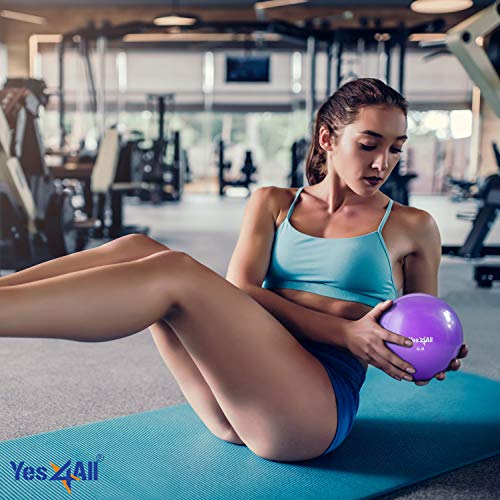 Yes4All Soft Weighted Toning Ball / Soft Medicine Sand Ball  Great for Exercise, Workout, Physical Therapy  Soft Weighted Ball (2 lbs, Blue)