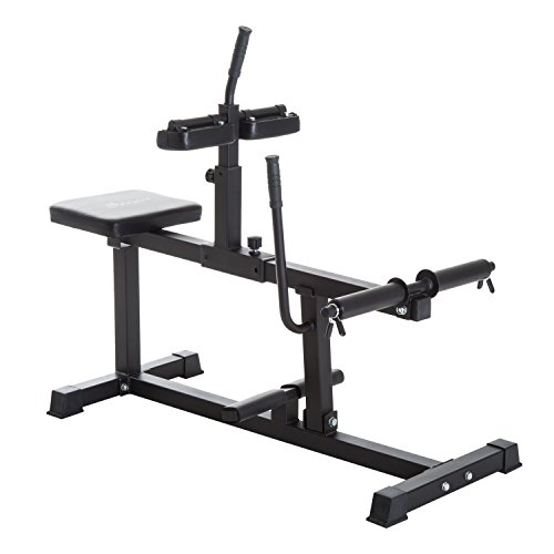 Soozier Adjustable Steel Seated Calf Raise Exercise Strength Training Gym Equipment