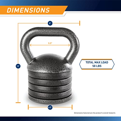 Apex Adjustable Heavy-Duty Exercise Kettlebell Weight Set Strength Training and Weightlifting Equipment for Home Gyms APKB-5009