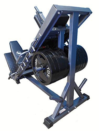 4-Way Hip Sled to use as Leg Press, HACK Squat, Forward Thrust, Calf Raise to give a Full Lower Body Workout Unit has DLX. Pads, Wide Adj. Deck Plates, 8 Wheels for Flawless Movement