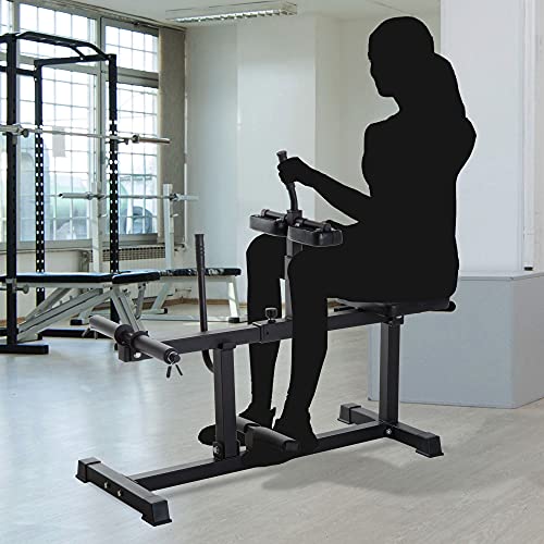 Soozier Adjustable Steel Seated Calf Raise Exercise Strength Training Gym Equipment
