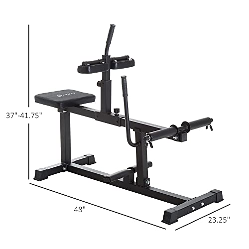 Soozier Adjustable Steel Seated Calf Raise Exercise Strength Training Gym Equipment