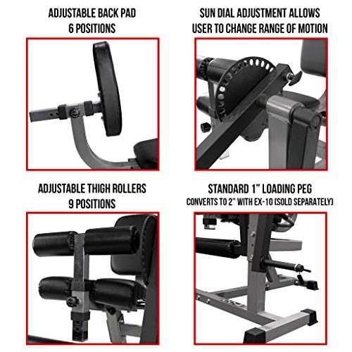 Valor Fitness CC-4 Adjustable Leg Curl/Extension Machine