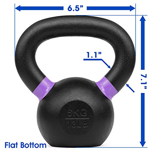 Yes4All Powder Coated Kettlebells - 4, 6, 8, 10, 12, 14, 16, 20, 24, 32, 40kg