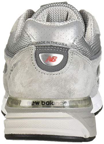 New Balance Men's Made 990 V4 Sneaker, Grey/Castlerock, 14 M US