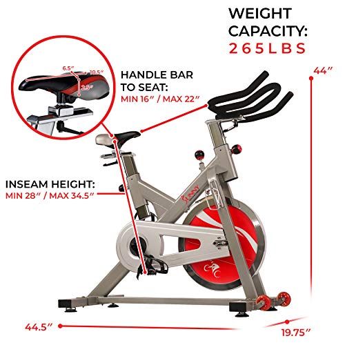 Indoor Cycling Bike by Sunny Health & Fitness