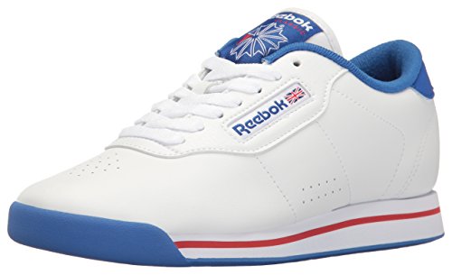 Reebok Women's Princess Sneaker, White/Tetra Blue/Excellent Red, 11.5